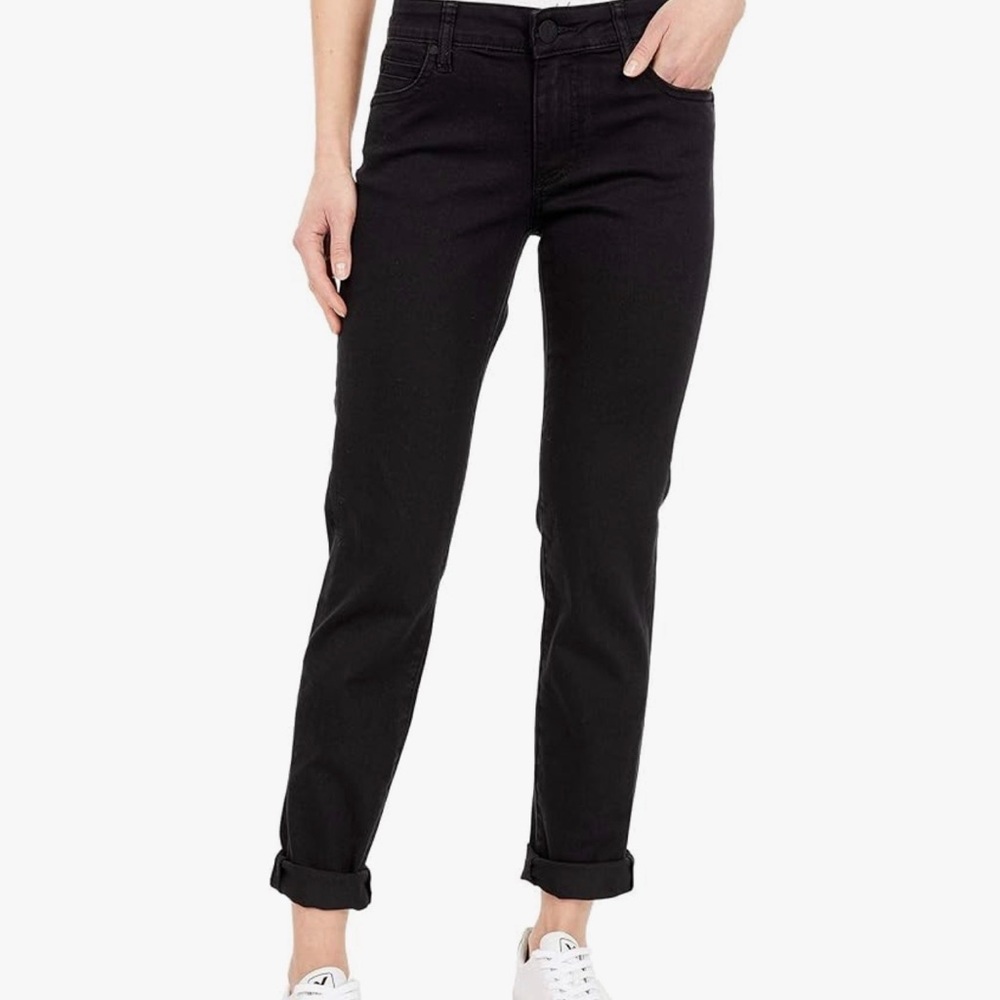 Kut from the Kloth Black Catherine Boyfriend Cut Cordoroy Size 2 P